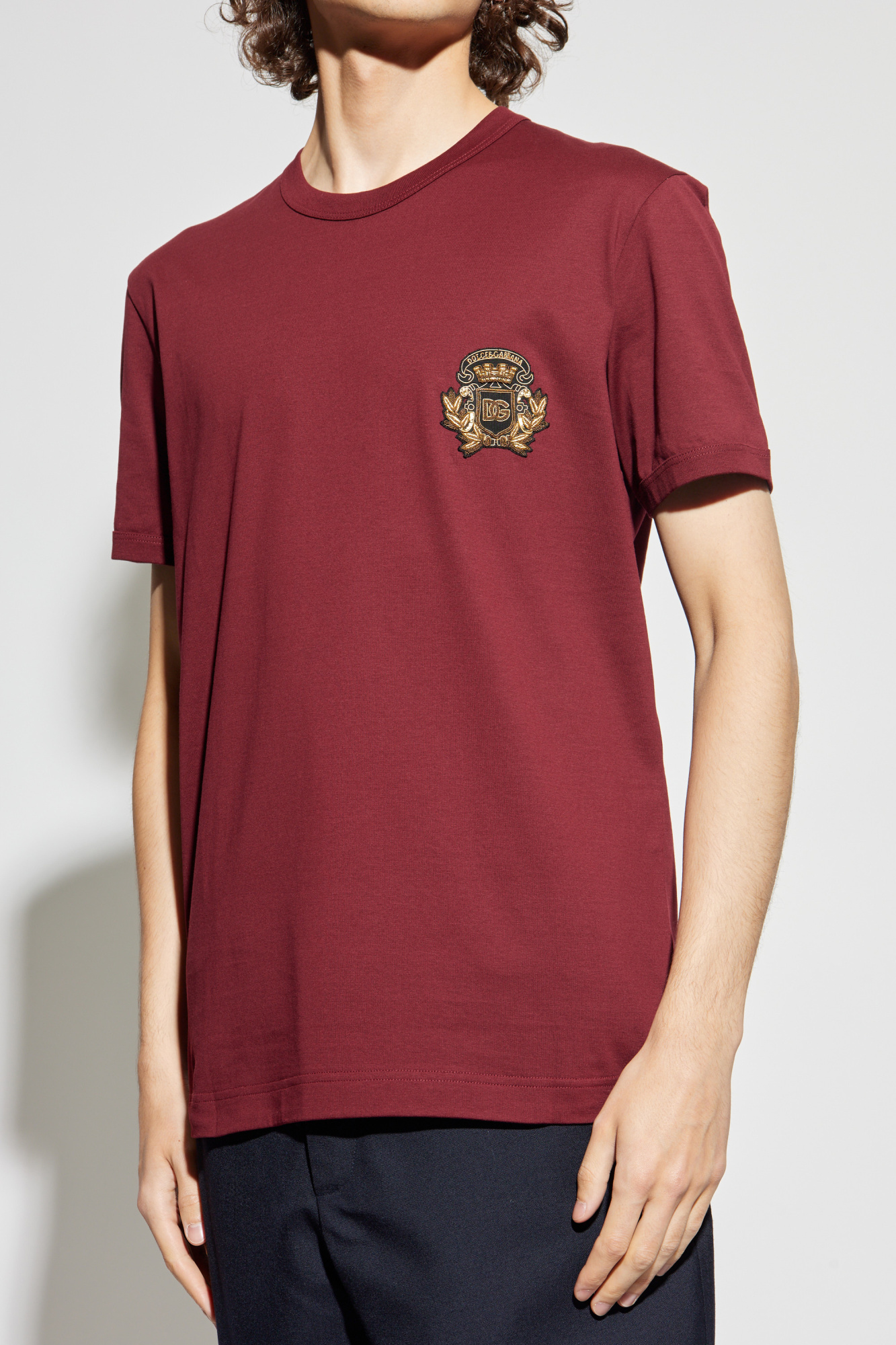 Red T-shirt with an applique Dolce & Gabbana - Vitkac AS